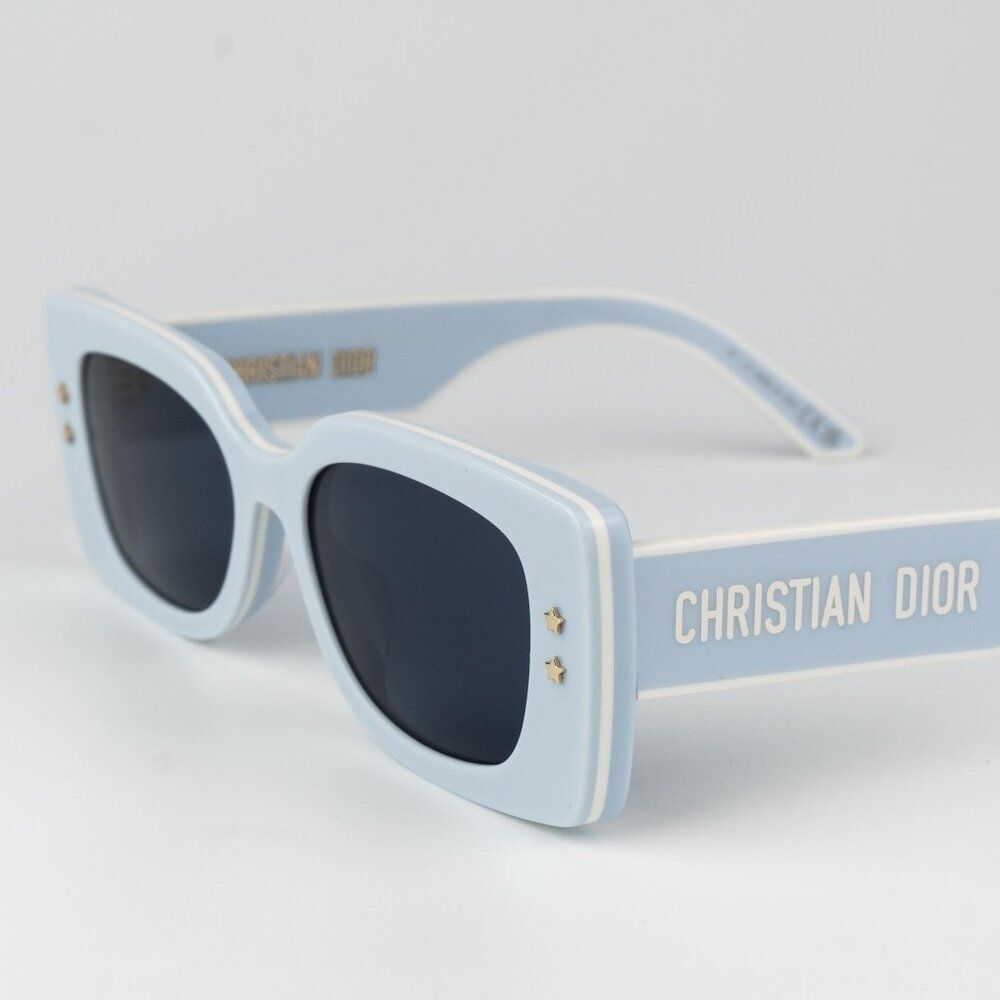 Dior DIORPACIFIC Women Sunglasses Blue White Geometric DIORPACIFIC S1U 80B0 - Picture 6 of 12